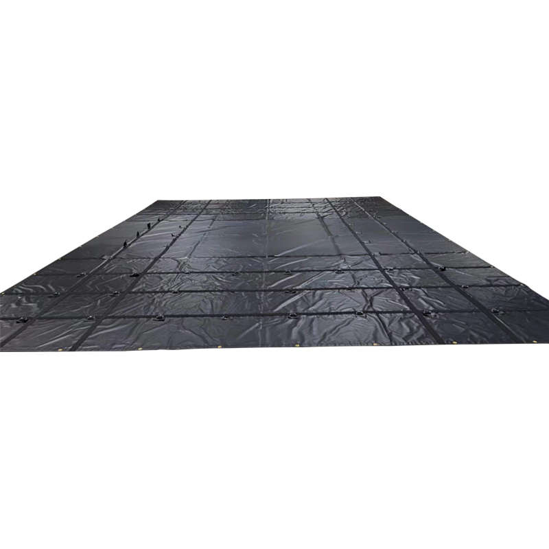 Black Lumber Tarp 18oz - 24 Feet x 18 Feet with 8 Foot Drop and Flap